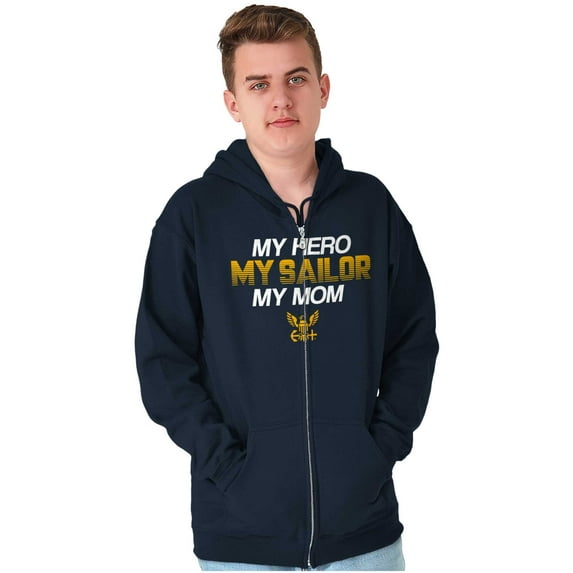 United States Navy Sailor Husband Zip Up Hoodie Men's Women's Brisco Brands S