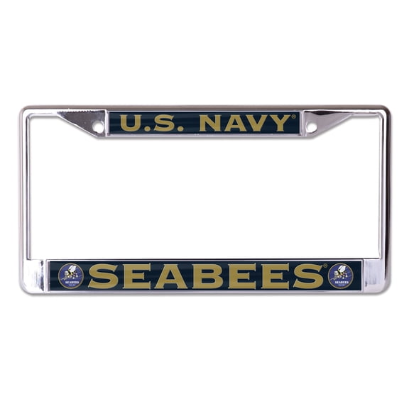 United States Navy Seabees Metal License Plate Frame