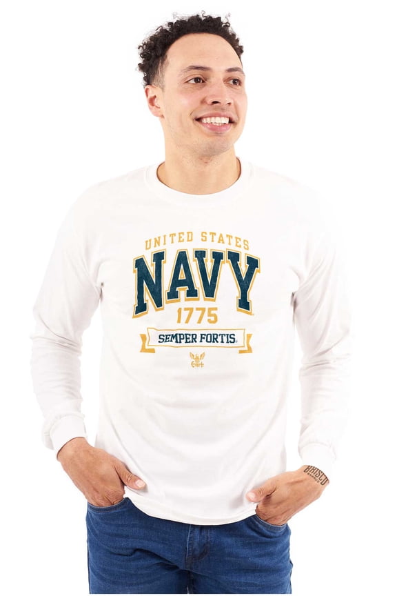 United States Navy Semper Fortis 1775 Long Sleeve TShirt Men Women Brisco Brands S