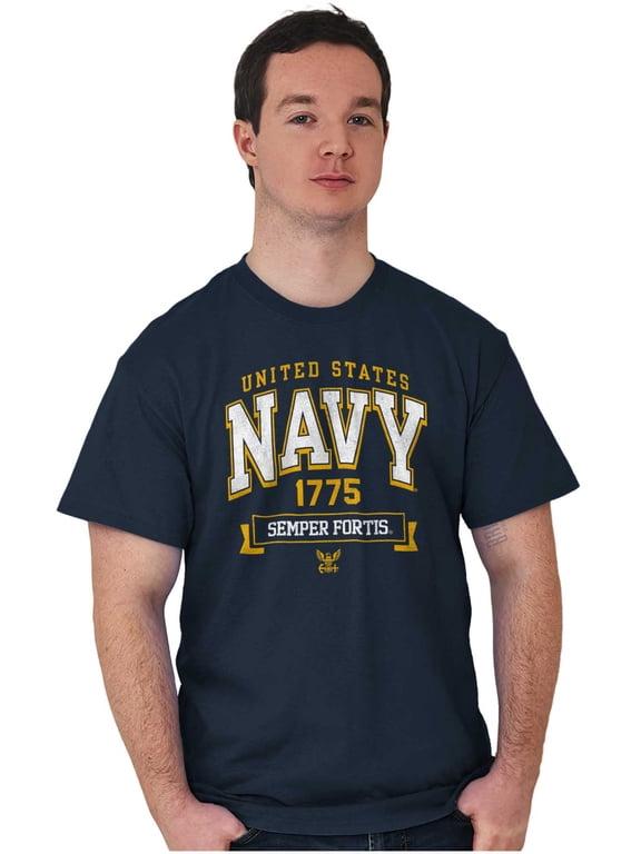 United States Navy Semper Fortis 1775 Men's Graphic T Shirt Tees Brisco Brands M