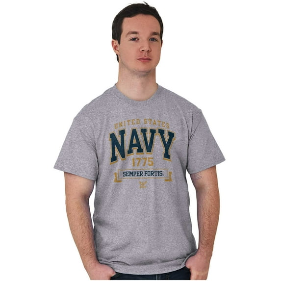 United States Navy Semper Fortis 1775 Men's Graphic T Shirt Tees Brisco Brands S