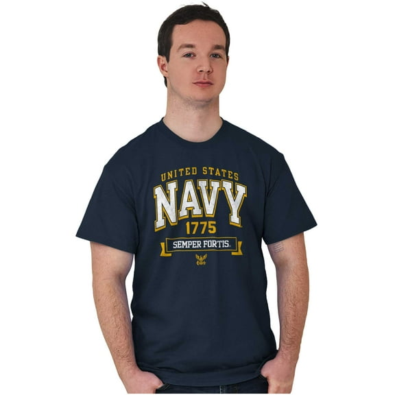 United States Navy Semper Fortis 1775 Men's Graphic T Shirt Tees Brisco Brands S