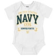 thumbnail image 1 of United States Navy Semper Fortis 1775 Romper Boys or Girls Infant Baby Brisco Brands 6M, 1 of 6