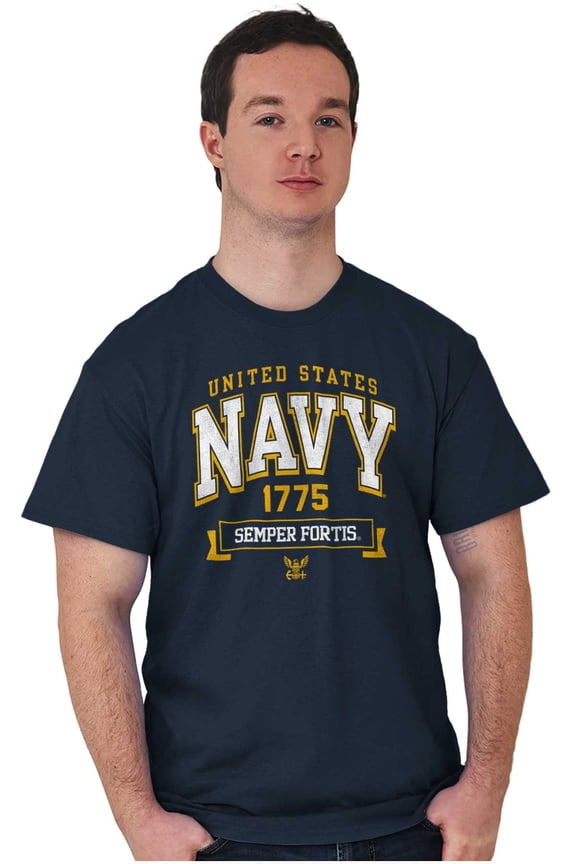 United States Navy Semper Fortis 1775 Unisex Plus Size Graphic Tee Brisco Brands 3X