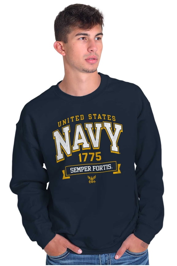 United States Navy Semper Fortis 1775 Unisex Plus Size Sweatshirt Brisco Brands 2X