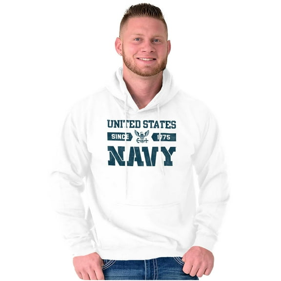 United States Navy Logo Since 1775 Unisex Plus Fleece Graphic Hoodie Brisco Brands 4X