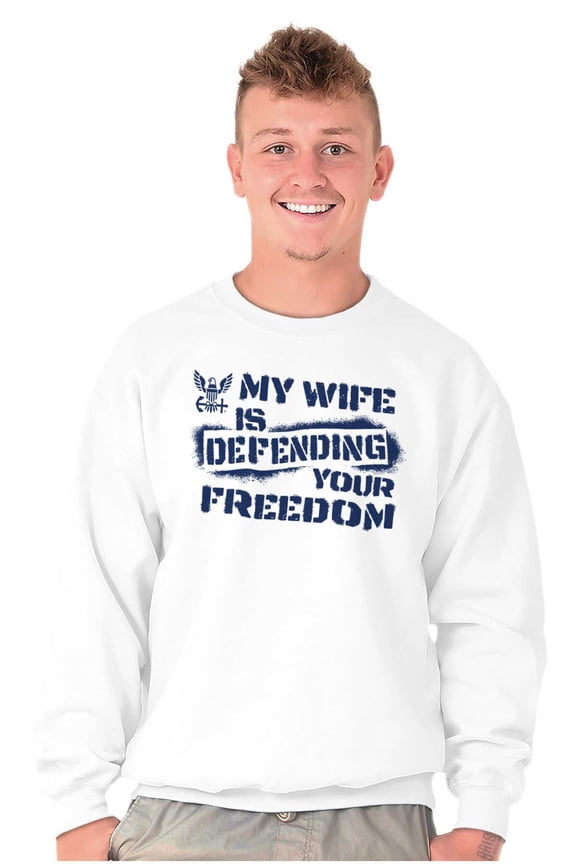 United States Navy Son Defending Freedom Sweatshirt for Men or Women Brisco Brands X