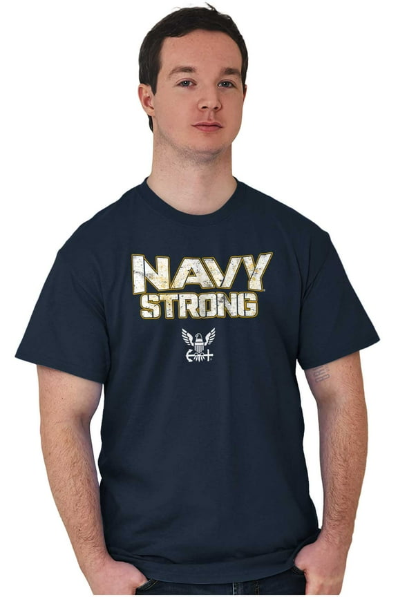 United States Navy Strong Anchor Logo Men's Graphic T Shirt Tees Brisco Brands S