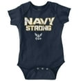 thumbnail image 1 of United States Navy Strong Anchor Logo Romper Boys or Girls Infant Baby Brisco Brands 18M, 1 of 6