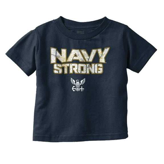 United States Navy Strong Anchor Logo Toddler Boy Girl T Shirt Infant Toddler Brisco Brands 4T