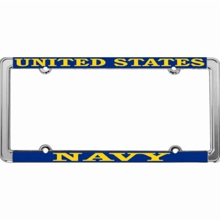 United States Navy Thin Rim Chrome License Plate Frame