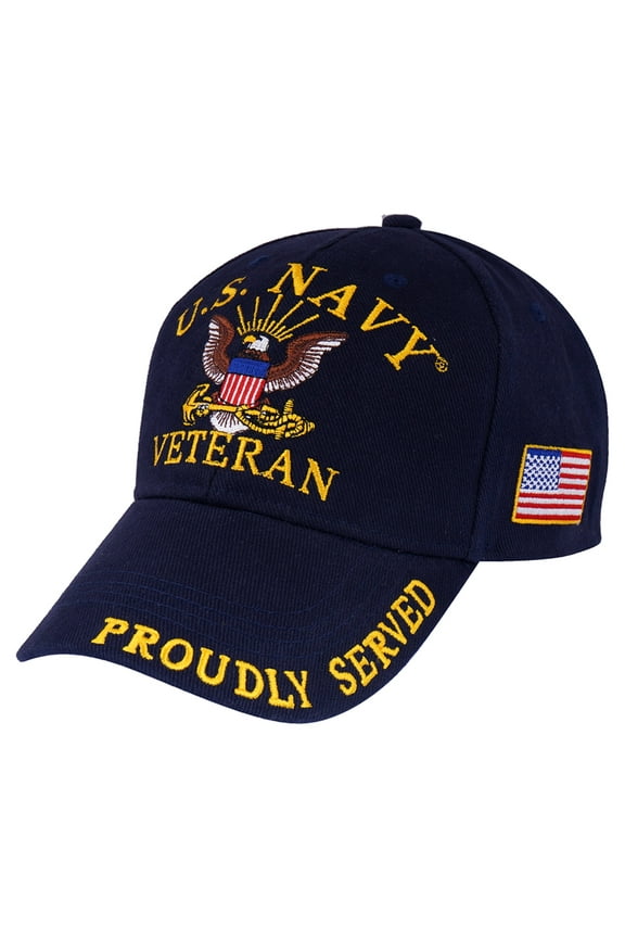 United States Navy (USN) Cap Veteran Proudly Served | Navy Blue | Licensed