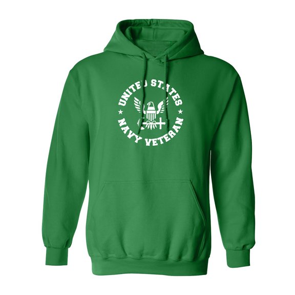 United States Navy Veteran Circle Logo Adult Hooded Sweatshirt