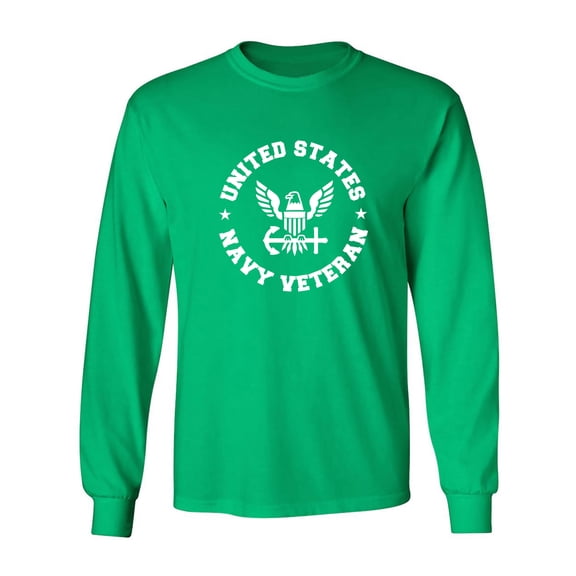 United States Navy Veteran Circle Logo Adult Long Sleeve T-shirt
