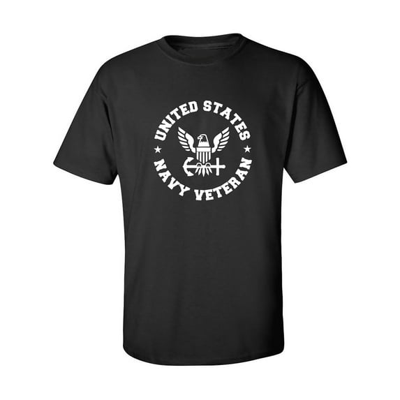 United States Navy Veteran Circle Logo Adult Short Sleeve T-shirt