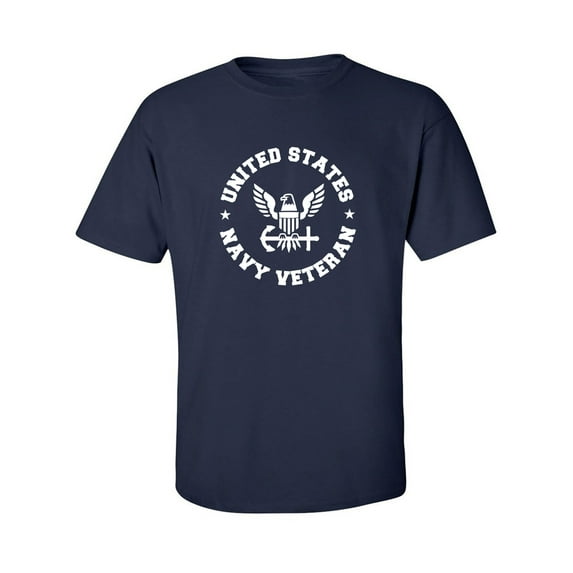 United States Navy Veteran Circle Logo Adult Short Sleeve T-shirt