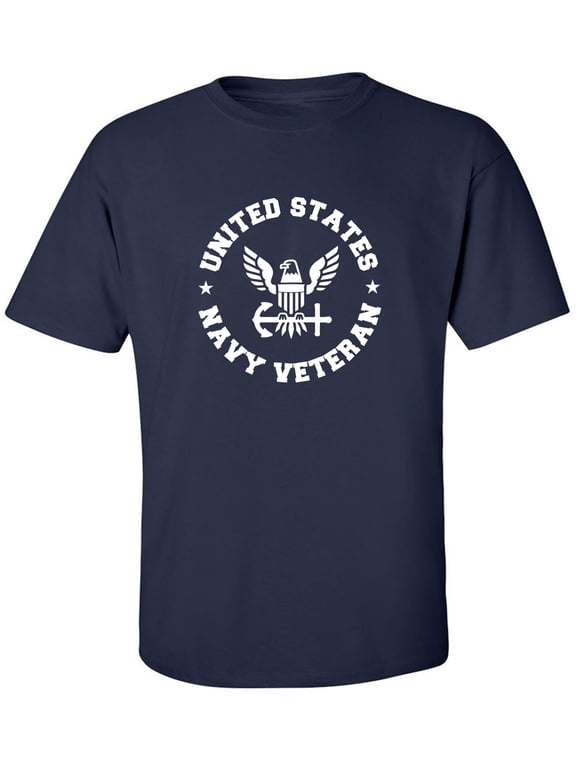 United States Navy Veteran Circle Logo Adult Short Sleeve T-shirt