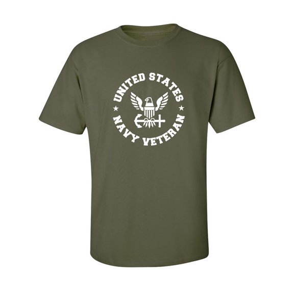 United States Navy Veteran Circle Logo Adult Short Sleeve T-shirt