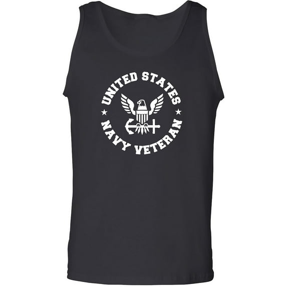 United States Navy Veteran Circle Logo Adult Tank Top