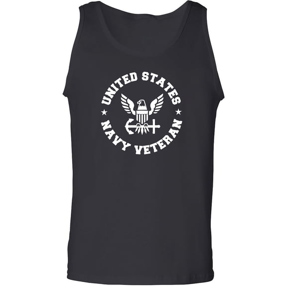 United States Navy Veteran Circle Logo Adult Tank Top