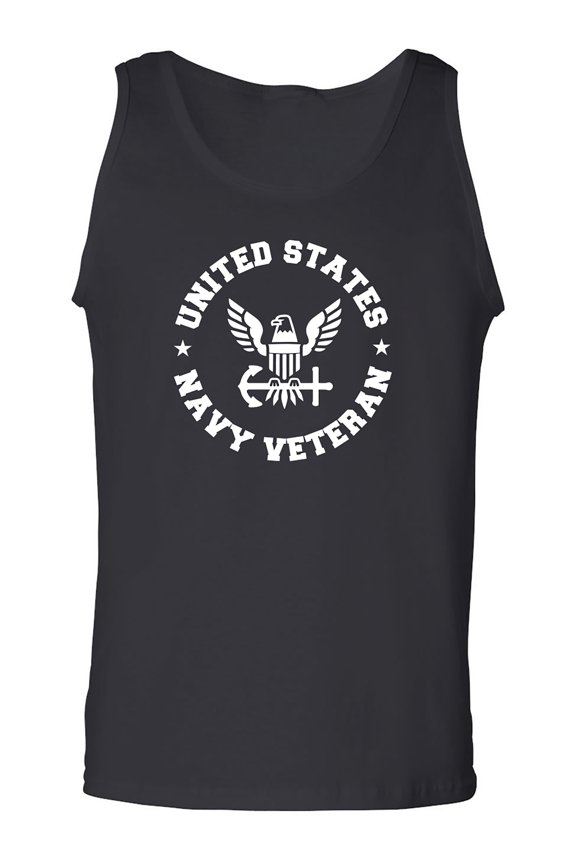 United States Navy Veteran Circle Logo Adult Tank Top