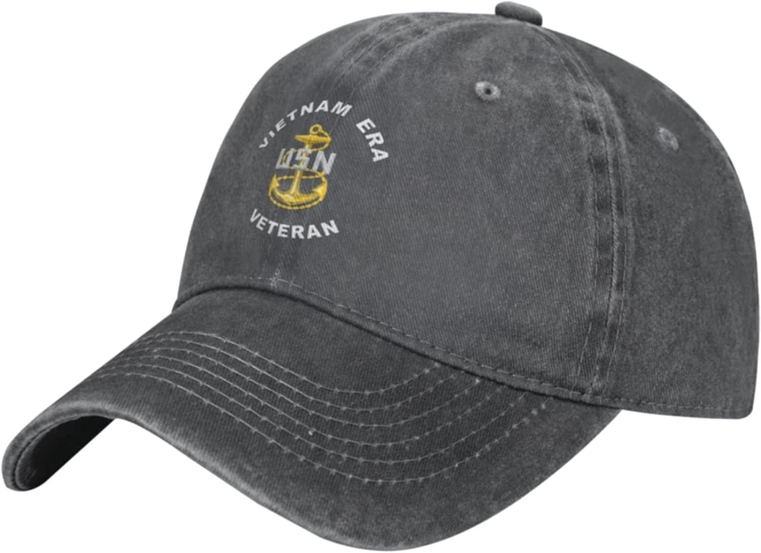 United States Navy Vietnam Era Veteran Baseball Cap - Adjustable Denim Cowboy Style Hat