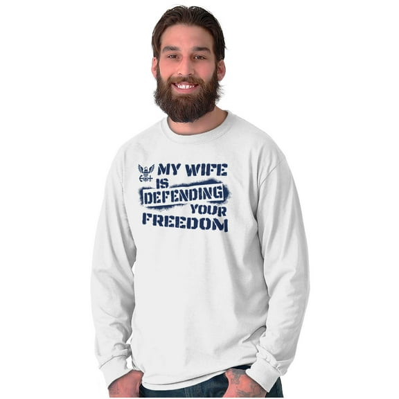 United States Navy Wife Freedom Long Sleeve TShirt Men Women Brisco Brands S