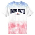 thumbnail image 1 of United States Of America Flag Adult Americana Wash Crew Neck Short Sleeve T-shirt-Small, 1 of 5