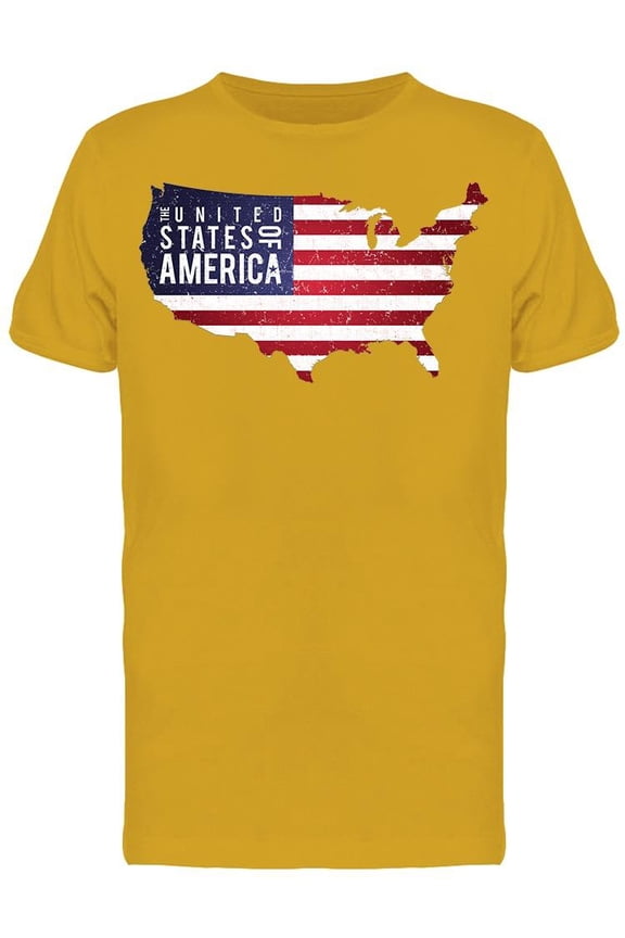 United States Of America. Map T-Shirt Men -Image by Shutterstock, Male Medium