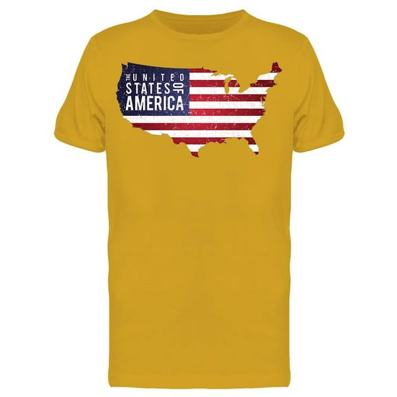 United States Of America. Map T-Shirt Men -Image by Shutterstock, Male Small