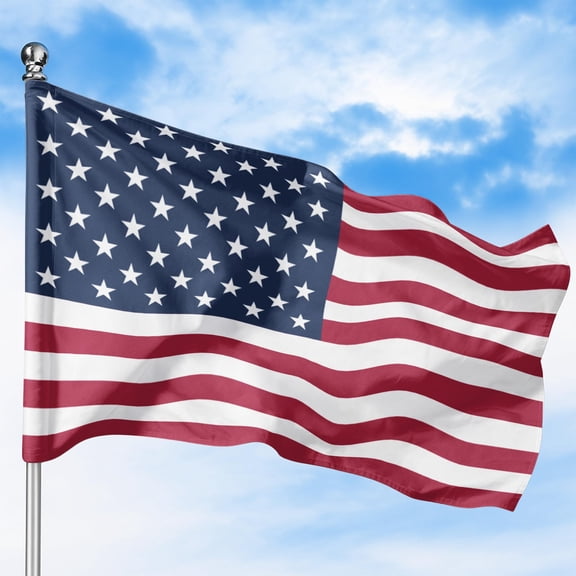 United States Outdoor Flag (1x1.5ft) by DreamController - Durable, Fade-Resistant Polyester, Double-Stitched, Brass Grommets - HD Printed North America Flag - Made in USA