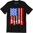 thumbnail image 1 of United States Patriotic Guitar Flag 4th Fourth of July Men's T-Shirt, 1 of 4