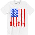 thumbnail image 1 of United States Patriotic Guitar Flag 4th Fourth of July Men's T-Shirt, 1 of 4
