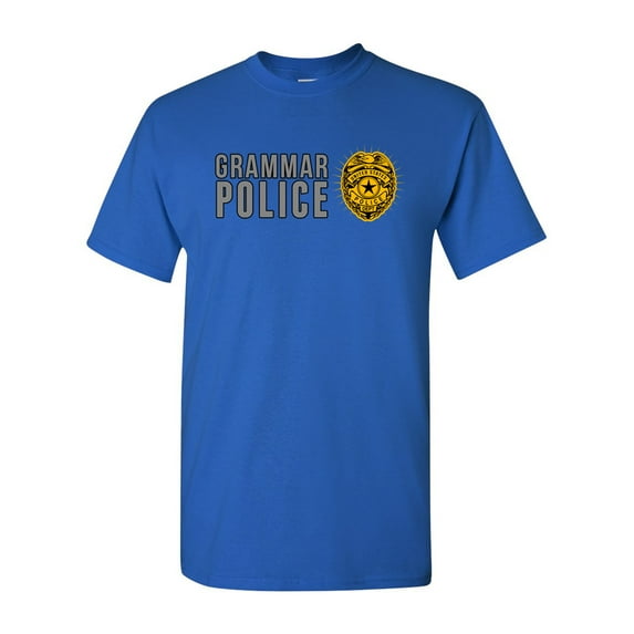 United States Police Grammar Funny DT Adult T-Shirt Tee