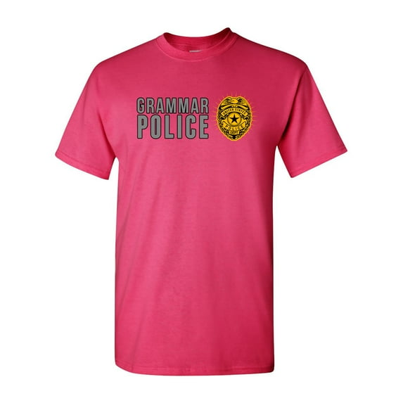 United States Police Grammar Funny DT Adult T-Shirt Tee