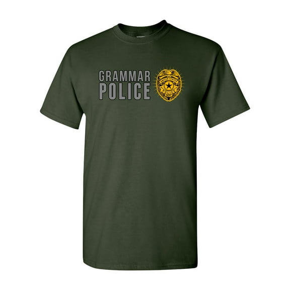 United States Police Grammar Funny DT Adult T-Shirt Tee