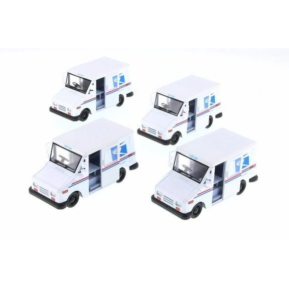 United States Postal Service (USPS) Long Live Postal Mail Delivery Vehicle (LLV) Diecast Car Set - Box of 12 assorted 1/34 Scale Diecast Model Cars