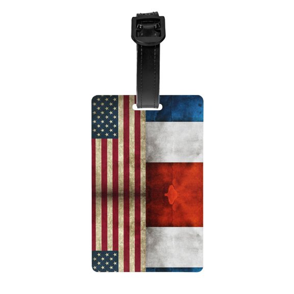 United-States-Russian Flag Luggage Tag Name Id Card Suitcase Labels Identifiers Pvc Baggage Tags