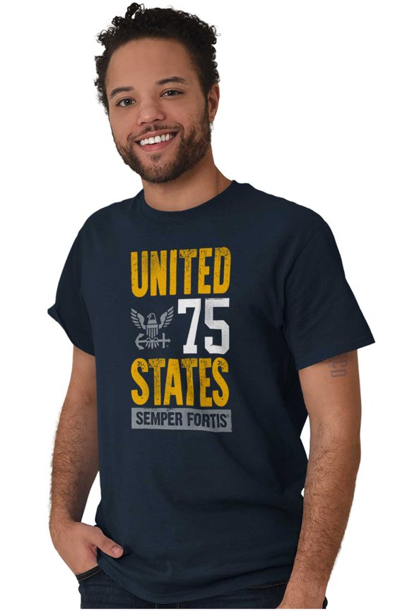 United States Semper Fortis Navy Men's Graphic T Shirt Tees Brisco Brands 3X