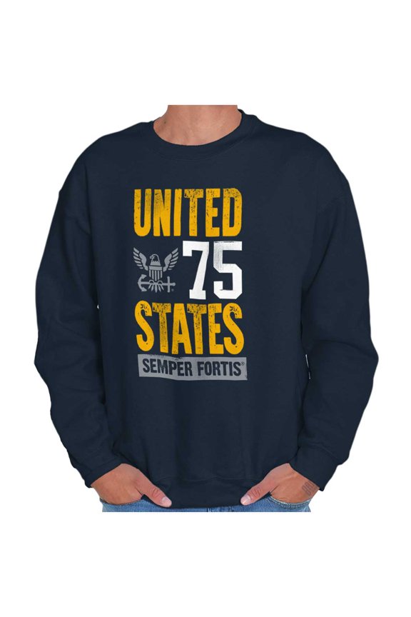 United State Navy Logo Semper Fortis Sweatshirt for Men or Women Brisco Brands X