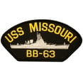 thumbnail image 1 of United States Ship USS Missouri BB-63 Wearable Iron On Patch 3 x 5 Inches, 1 of 1