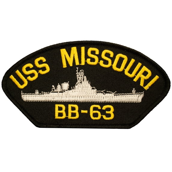 United States Ship USS Missouri BB-63 Wearable Iron On Patch 3 x 5 Inches