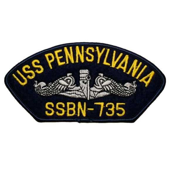 United States Ship USS Pennsylvania SSBN-735 Wearable Iron On Patch 3 x 5 Inches