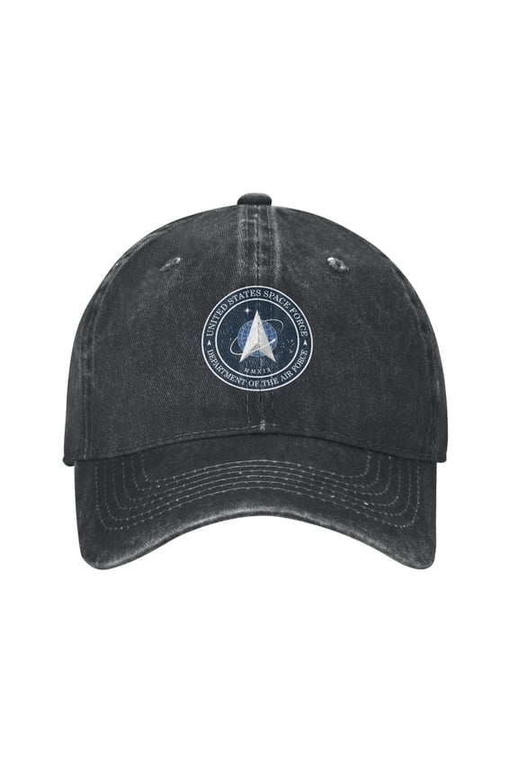 United States Space Force Baseball Cap Washed Denim Adjustable Fashion Caps for Men Women Classic Casquette Hat