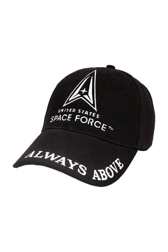 United States Space Force Black Cap | Stylish & Durable Comfortable Black Baseball Cap, Perfect for Everyday | Ideal for Space Force Personnel, Officially Licensed