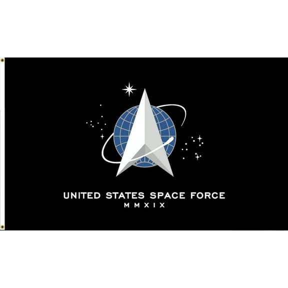 United States Space Force USA 2020 Black Flag 3X5 Rough Tex 100D