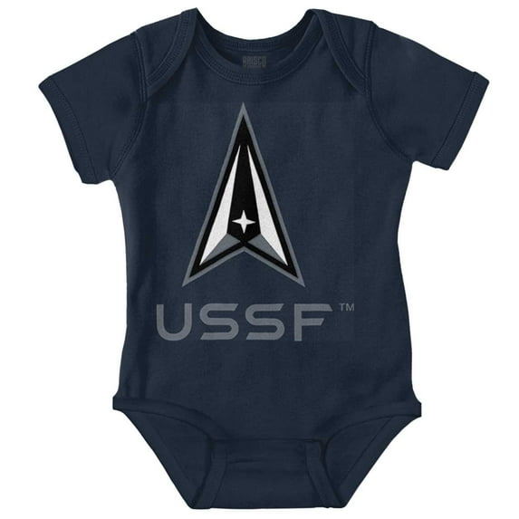United States Space Force USSF Logo Romper Boys or Girls Infant Baby Brisco Brands 12M