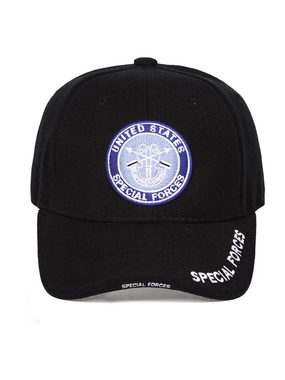 United States Special Forces Emblem Black Adjustable Hook and Loop Closure