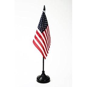 AZ Flag United States Table Flag 4x6 in 100D Polyester Plastic Base
