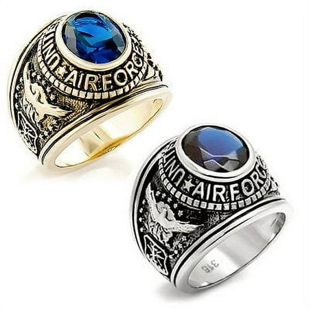 United States US Air Force Ring USAF Military Rings Silver Gold (Also Army Navy)